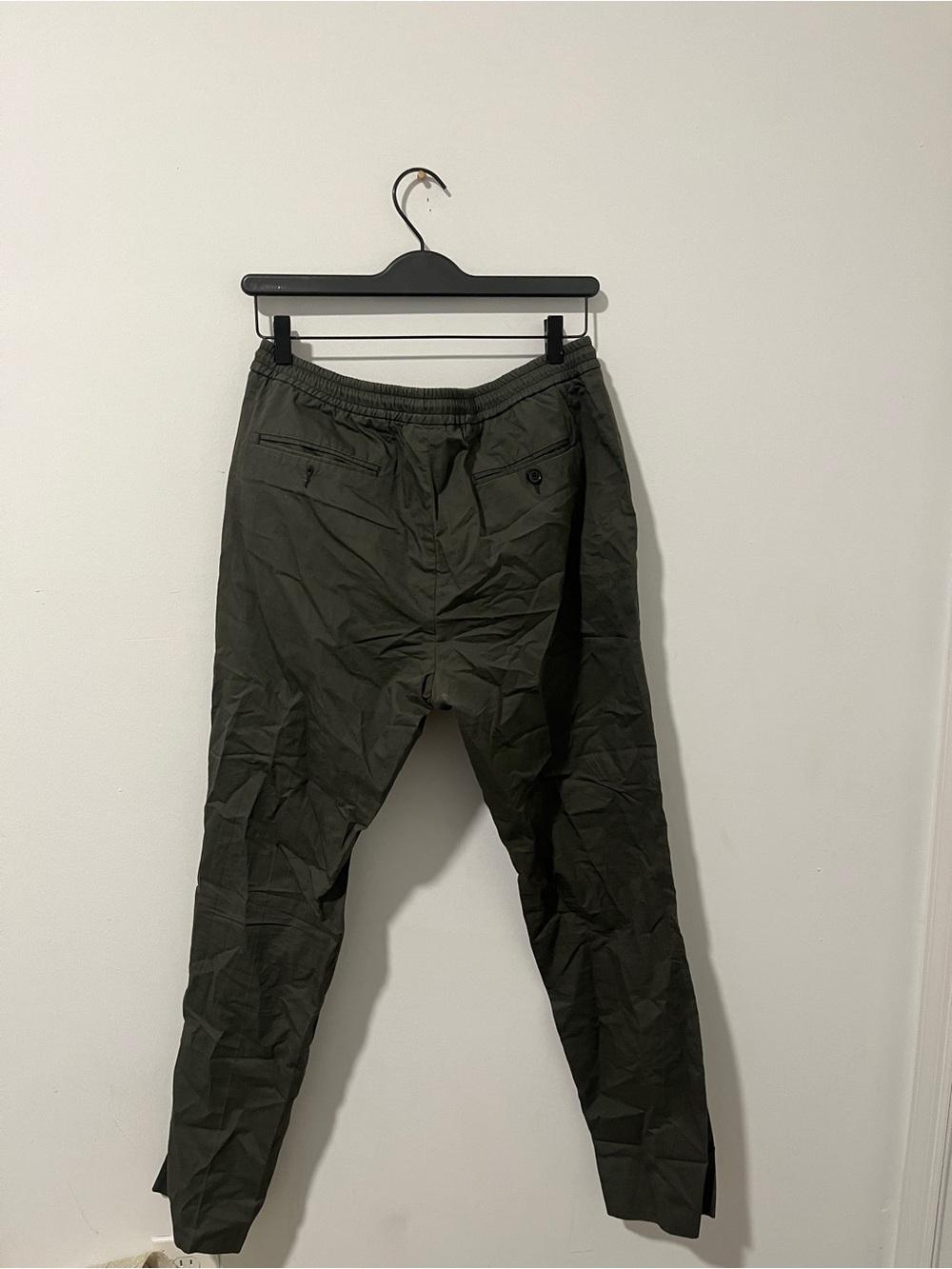 Reiss Olive Green Drawstring Chinos - Picture 2 of 4
